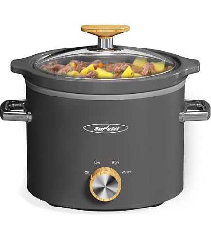 Amazon.com: 2 QT Small Slow Cooker, 3 Adjustable Temp, Upgraded